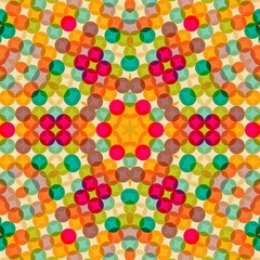 Abstract colorful hexagon square geometric seamless pattern symmetric kaleidoscope fashion