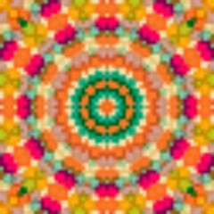 Fototapeta na wymiar Abstract colorful hexagon square geometric seamless pattern symmetric kaleidoscope fashion