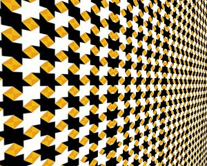 Abstract colorful hexagon square geometric seamless pattern symmetric kaleidoscope fashion