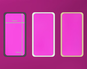 Mesh, magenta colored phone backgrounds kit.