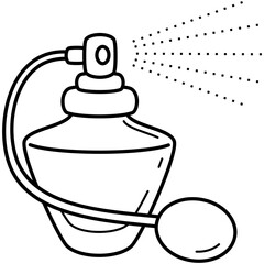 Perfume woman fragrance  icon in outline style