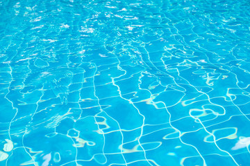 Abstract blue swimming pool wave background texture for backdrop