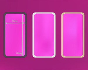 Mesh, magenta colored phone backgrounds kit.
