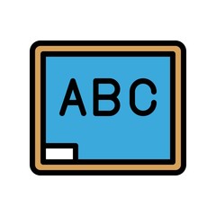 Blackboard vector, Back to school filled style icon