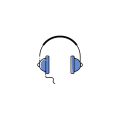 headphones icon on white background