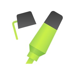 Highlighter vector, Back to school gradient style icon