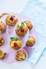 muffinki z malinami