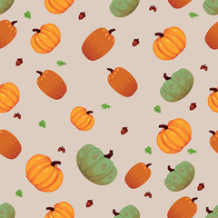 Vegetable seamless pattern. Vegetarian set of farm market products