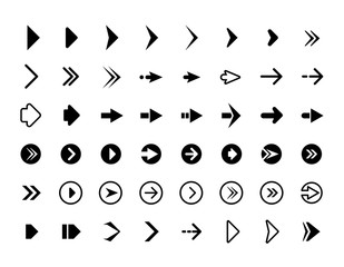 Web arrows. Symbols for website direction arrows signs buttons vector infographics icons. Illustration of arrow icon button for website, web navigation pointer