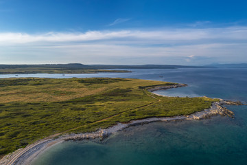 Aerial shot of cape Uljeva, Liznjan