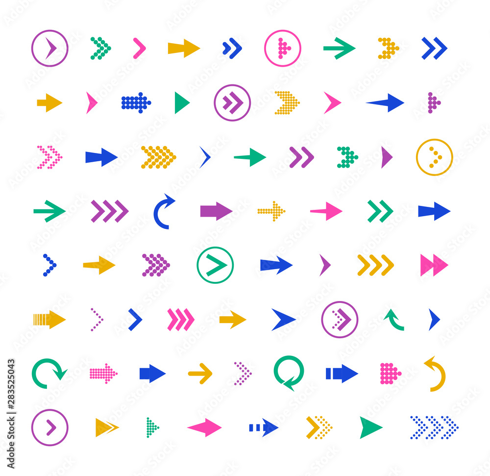 Fototapete arrows icon drawing element. arrows set. arrow icon. arrow colorful. vector icon. arrows vector coll