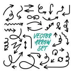 Arrows icon hand drawing element. Arrows set. Arrow icon. Arrow black colored. vector icon. Arrows vector collection. Vector