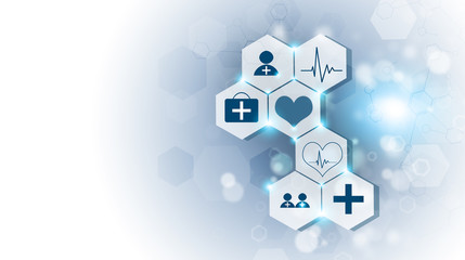 healthcare medicine blue background
