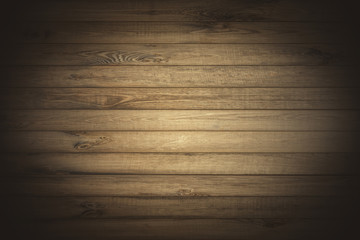 Horizontal wood texture background surface vignette.