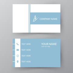 Naklejka premium Vector business card. Visiting card for business and personal use. Modern presentation card. Vector illustration design.