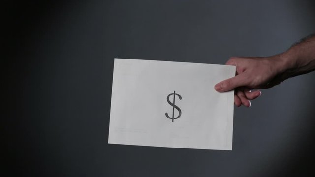 Envelope with money transfers hand in hand