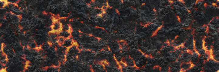 Burned charcoal- glowing surface of the coals. Abstract nature p - obrazy, fototapety, plakaty