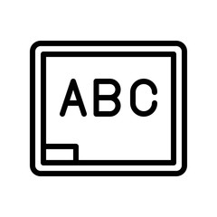 Blackboard vector, Back to school line style icon