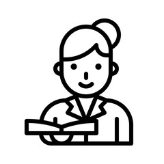 Obraz premium Teacher vector, Back to school line style icon