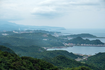 Fototapeta na wymiar Landscape view from Jiufen, Taipei, Taiwan.