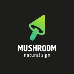 illustration  mushrooms in a modern style