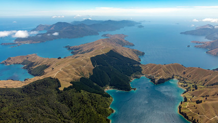 Island view in sea New Zealand