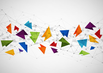  Abstract geometric background with connecting dots and lines