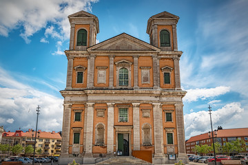 Fototapeta na wymiar Karlskrona Fredrik Church in Symmetry