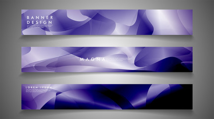 collection of banner sets. background gradient irregular blue waves. vector illustration of eps 10