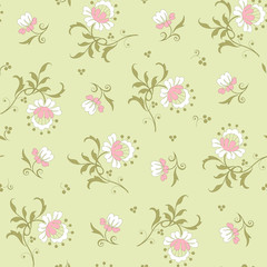 Modern fabric design pattern. Floral pattern for your design. Illustration. Modern seamless pattern for interior decoration, wrapping paper and graphic design.  Modern seamless pattern for clothes .