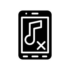 No sound vector, Back to school solid style icon