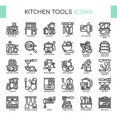 Kitchen Tools , Thin Line and Pixel Perfect Icons