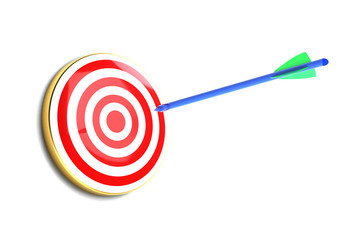 的に当たる弓矢のイラストCG