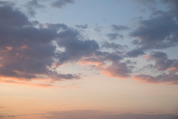 Obraz na płótnie Canvas Dramatic sunset and sunrise morning evening twilight sky.