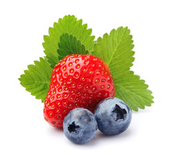 Sweet strawberry and blueberries.