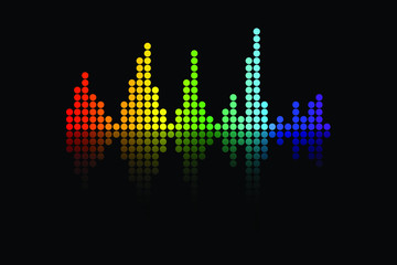 Obraz premium Motion sound wave abstract vector background. Equalizer. Vector