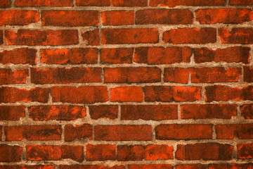 Parede com tijolos a vista. Fundo dom tijolos.