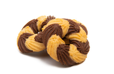 striped cookie  isolated