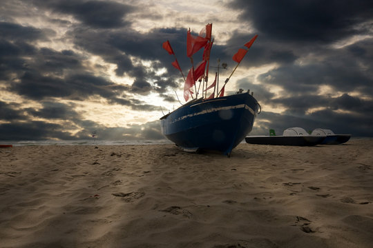Fischerboot an der K&uuml;ste von R&uuml;gen