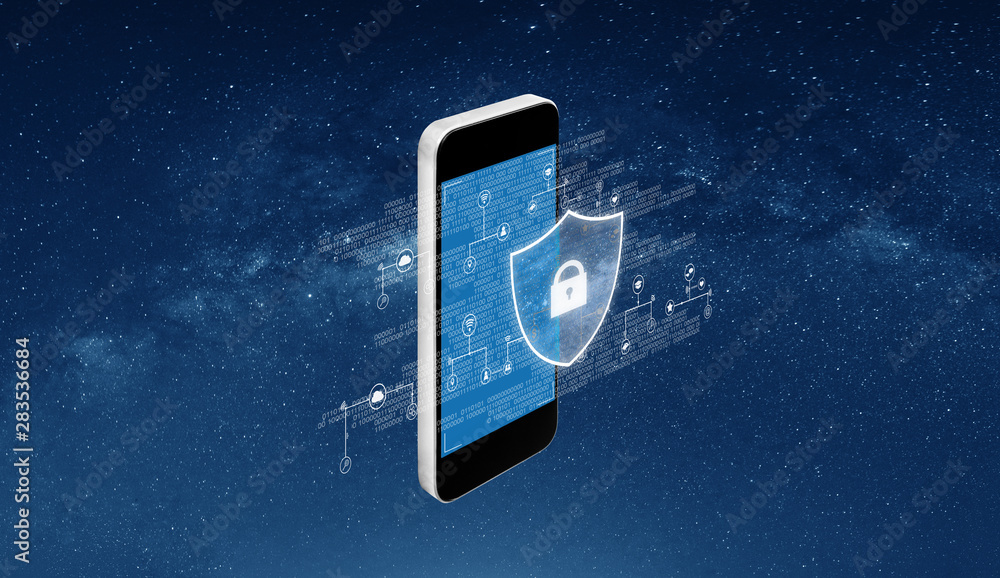 Aufkleber digital data security and mobile phone security technology