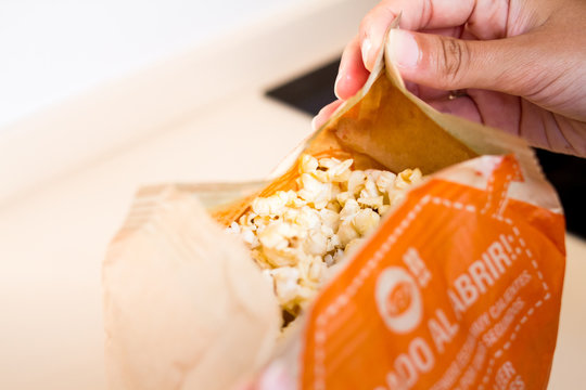 Opening A Microwave Popcorn Bag