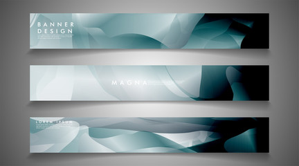 Vector banners with liquid wave background suitable for advertising and so on. technology design. eps 10