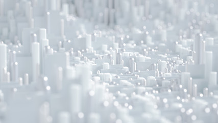 Techno high-tech background, geometry, cube, abstraction. 3d illustration, 3d rendering.