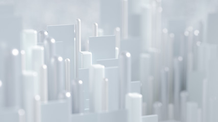 Fototapeta premium Techno high-tech background, geometry, cube, abstraction. 3d illustration, 3d rendering.