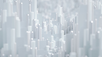 Techno high-tech background, geometry, cube, abstraction. 3d illustration, 3d rendering.