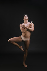 Obraz premium Young ballet dancer in underwear
