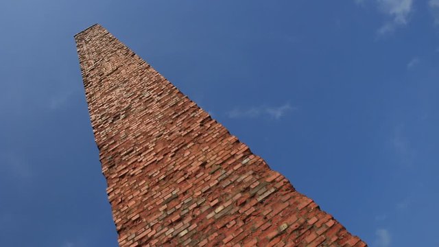 Close Up Of Red Brick Chimney.