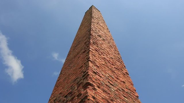 Close Up Of Red Brick Chimney.