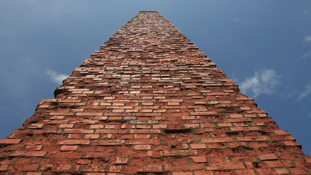 Close Up Of Red Brick Chimney.