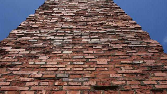 Close Up Of Red Brick Chimney.